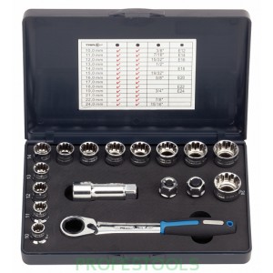 3/8''+1/2'' Triple galv. kompl. 17vnt.